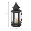 Vintage Black Stagecoach Lantern - Rustic Outdoor Lighting Decor