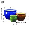 Colorful Jewel-Tone Flower Pot Set - Trio of Vibrant Planters for Home Decor