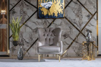 Lust Modern Style Chair in Taupe