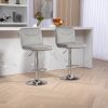 COOLMORE Bar Stools with Back and Footrest Counter Height Dining Chairs 2PC/SET,360¬∞ Velvet Swivel Bar Stools Set of 2