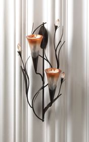 Dawn Lilies Candle Wall Sconce - Elegant Home Decor Accent