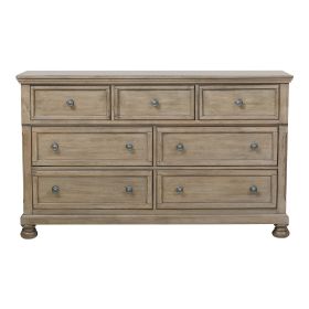 Classic Bedroom Furniture 1pc Dresser with 7 Drawers and Jewelry Tray Traditional Design Furniture Gray Finish