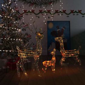 Acrylic Reindeer Family Christmas Decoration 300 LED Colorful