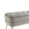 COOLMORE Storage Ottoman, Bedroom End Bench,Upholstered Fabric Storage Ottoman with Safety Hinge, Entryway Padded Footstool