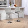 COOLMORE Bar Stools with Back and Footrest Counter Height Dining Chairs 2PC/SET,360¬∞ Velvet Swivel Bar Stools Set of 2