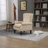 COOLMORE Wood Frame Armchair, Modern Accent Chair Lounge Chair with Sturdy Wood Legs for Living Room Bedroom(Camel PU)