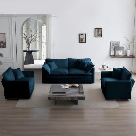 3 Piece Sofa Set with Arm Pillows and Toss Pillows , Sofa Set Include 2- Piece of Arm Chair and One 2-seat Sofa