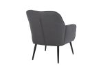 Modern Mid Century Chair velvet Sherpa Armchair for Living Room Bedroom Office Easy Assemble(Dark Grey)