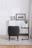 Modern Mid Century Chair velvet Sherpa Armchair for Living Room Bedroom Office Easy Assemble(Dark Grey)