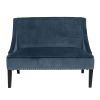 44" Settee,Polyester Fabric Rich Upholstery Modern Style For Living room,Blue