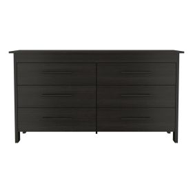 6 Drawer Double Dresser Wezz, Bedroom, Black