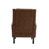 COOLMORE Wood Frame Armchair, Modern Accent Chair Lounge Chair with Sturdy Wood Legs for Living Room Bedroom(Brown PU)