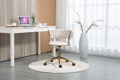 COOLMORE Home Office Desk Chair, Vanity Chair, Modern Adjustable Home Computer Executive Chair Swivel Task Chair for Small Space, Living Room, Make-up