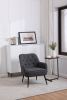 Modern Mid Century Chair velvet Sherpa Armchair for Living Room Bedroom Office Easy Assemble(Dark Grey)