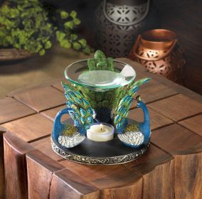 Exquisite Peacock Plume Oil Warmer - Aromatherapy Essential Oil Diffuser