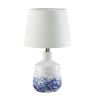 WHITE AND BLUE SPLASH TABLE LAMP