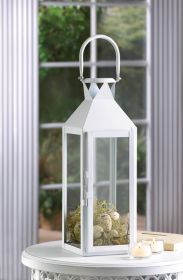 Classic White Candle Lantern - Manhattan Style