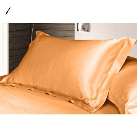 Pure color silk single pillow case (Option: Gold-One)