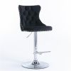 Furniture,Swivel Velvet Barstools Adjusatble Seat Height from 25-33 Inch