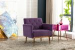 COOLMORE Accent Chair ,leisure single sofa with Rose Golden feet