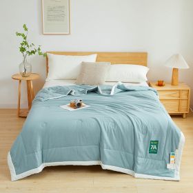 Antibacterial Raw Cotton Washable Summer Cool Quilt (Option: Haze Blue-150x200cm)