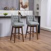 COOLMORE Bar Stools Set of 2 Counter Height Chairs with Footrest for Kitchen