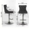 Furniture,Swivel Velvet Barstools Adjusatble Seat Height from 25-33 Inch