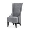 23.03" Wide High-Back Velvet Accent Chair, Comfy High Wingback Chair, Living Room Chair with Soft Padded & Wooden Legs