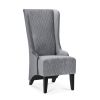 23.03" Wide High-Back Velvet Accent Chair, Comfy High Wingback Chair, Living Room Chair with Soft Padded & Wooden Legs