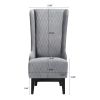 23.03" Wide High-Back Velvet Accent Chair, Comfy High Wingback Chair, Living Room Chair with Soft Padded & Wooden Legs