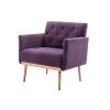 COOLMORE Accent Chair ,leisure single sofa with Rose Golden feet