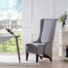 23.03" Wide High-Back Velvet Accent Chair, Comfy High Wingback Chair, Living Room Chair with Soft Padded & Wooden Legs