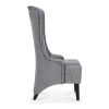 23.03" Wide High-Back Velvet Accent Chair, Comfy High Wingback Chair, Living Room Chair with Soft Padded & Wooden Legs