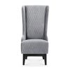 23.03" Wide High-Back Velvet Accent Chair, Comfy High Wingback Chair, Living Room Chair with Soft Padded & Wooden Legs