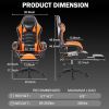 Ergonomic Gaming Chair for Adults, Comfortable Computer Chair for Heavy People, Adjustable Height Office Desk Chair with Wheels