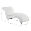 Tufted Armless Chaise Lounge