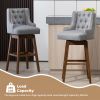 COOLMORE Bar Stools Set of 2 Counter Height Chairs with Footrest for Kitchen