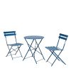 Round 2 Person - 23.6" Long Bistro Set (7 Colors Available)